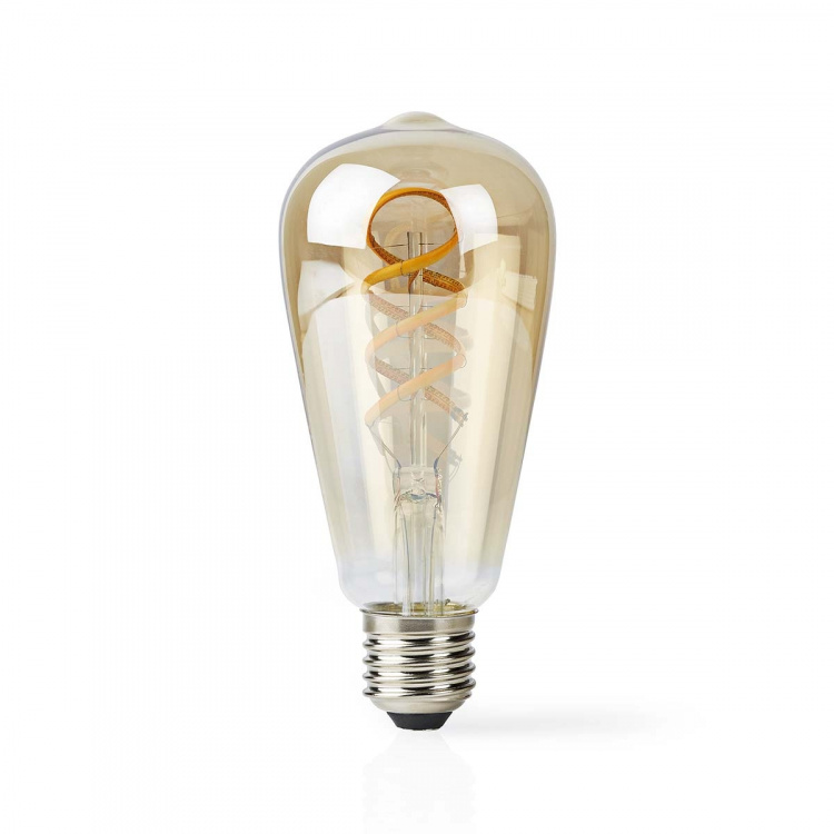 Nedis SmartLife LED Lyspære | E27 | 360 lm | 4.90 W | Varm til avkjølt hvitt | 1800 - 6500 K | Glass | Android™ / IOS | ST64 | 1 stk Nedis SmartLife LED Lyspære | E27 | 360 lm | 4.90 W | Varm til avkjølt hvitt | 1800 - 6500 K | Glass | Android™ / IOS | ST64 | 1 stk