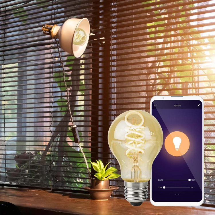 Nedis SmartLife LED Lyspære | E27 | 360 lm | 4.90 W | Varm til avkjølt hvitt | 1800 - 6500 K | Glass | Android™ / IOS | pære | 1 stk Nedis SmartLife LED Lyspære | E27 | 360 lm | 4.90 W | Varm til avkjølt hvitt | 1800 - 6500 K | Glass | Android™ / IOS | pære | 1 stk
