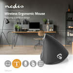 Nedis Mus | Wireless | 800 / 1000 / 1600 dpi | Justerbar DPI | Antall knapper: 6 | Right-Handed