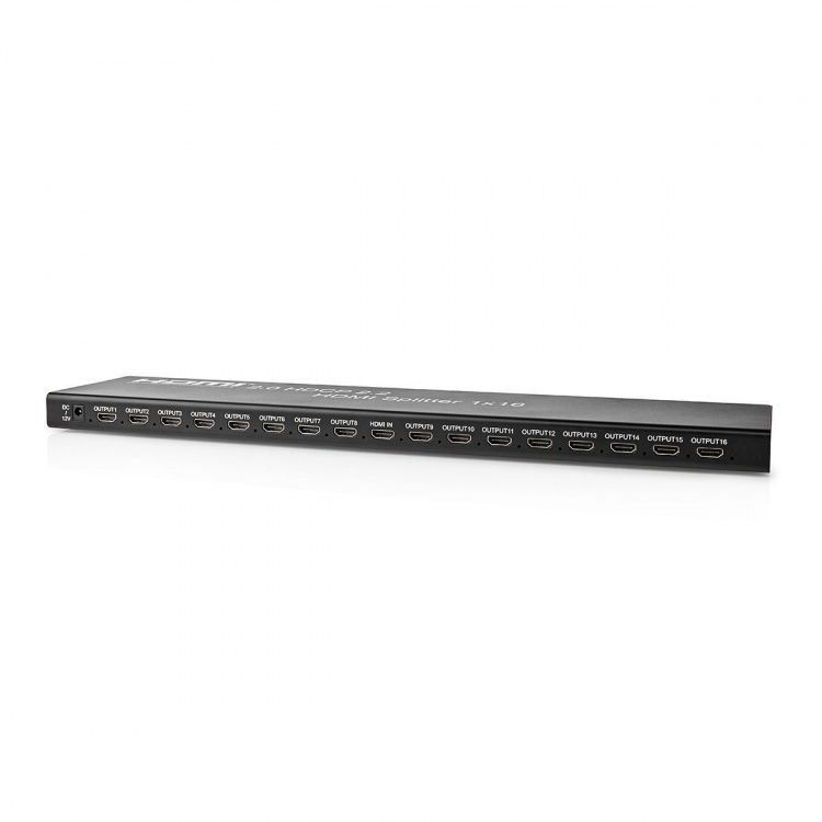 Nedis HDMI ™ Splitter | 16 port(s) | USB-A Female / 16x HDMI™ Output | 4K@60Hz | 18 Gbps | Metall | Antrasitt Nedis HDMI ™ Splitter | 16 port(s) | USB-A Female / 16x HDMI™ Output | 4K@60Hz | 18 Gbps | Metall | Antrasitt