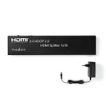 Nedis HDMI ™ Splitter | 16 port(s) | USB-A Female / 16x HDMI™ Output | 4K@60Hz | 18 Gbps | Metall | Antrasitt Nedis HDMI ™ Splitter | 16 port(s) | USB-A Female / 16x HDMI™ Output | 4K@60Hz | 18 Gbps | Metall | Antrasitt