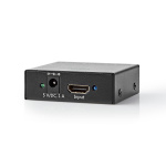 Nedis HDMI ™ Splitter | 2-Port port(s) | 2x HDMI™ Output | 4K@60Hz | 18 Gbps | Metall | Antrasitt