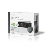 Nedis HDMI ™ Splitter | 2-Port port(s) | 2x HDMI™ Output | 4K@60Hz | 18 Gbps | Metall | Antrasitt