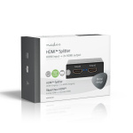 Nedis HDMI ™ Splitter | 2-Port port(s) | 2x HDMI™ Output | 4K@60Hz | 18 Gbps | Metall | Antrasitt