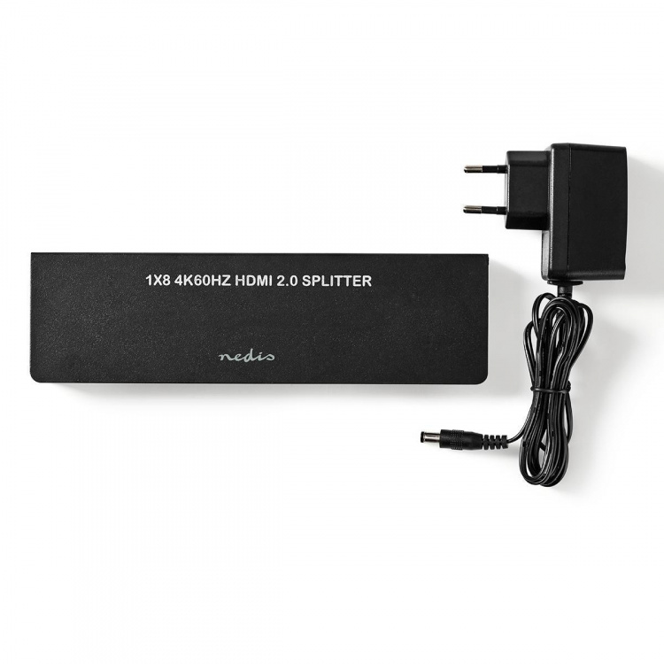 Nedis HDMI ™ Splitter | 8-Port port(s) | 8x HDMI™ Output | 4K@60Hz | 18 Gbps | Metall | Antrasitt Nedis HDMI ™ Splitter | 8-Port port(s) | 8x HDMI™ Output | 4K@60Hz | 18 Gbps | Metall | Antrasitt