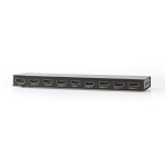 Nedis HDMI ™ Splitter | 8-Port port(s) | HDMI ™ -inngang | 8x HDMI™ utgang | 4K@60Hz | 18 Gbps | Metall | Antrasitt