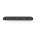 Nedis HDMI ™ Switch | 3-Port port(s) | 3x HDMI™ Input | 1x HDMI™ Output | 4K@60Hz | 18 Gbps | Fjernstyrtkontrolert | Metall | Antrasitt