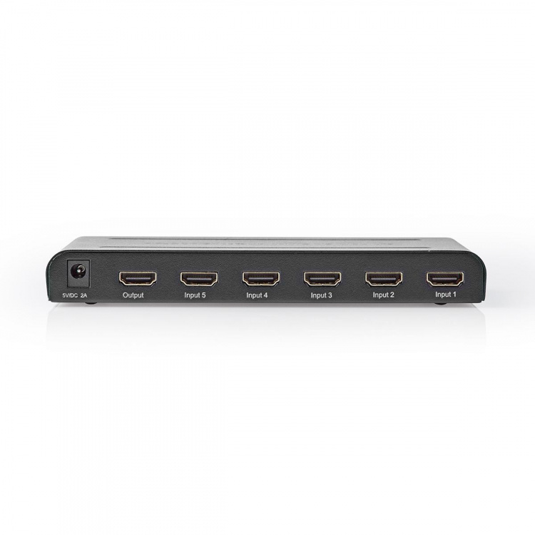 Nedis HDMI ™ Switch | 5-Port port(s) | 5x HDMI™ Input | 1x HDMI™ Output | 4K@60Hz | 18 Gbps | Fjernstyrtkontrolert | Metall | Antrasitt Nedis HDMI ™ Switch | 5-Port port(s) | 5x HDMI™ Input | 1x HDMI™ Output | 4K@60Hz | 18 Gbps | Fjernstyrtkontrolert | Metall | Antrasitt
