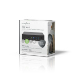 Nedis HDMI ™ Switch | 3-Port port(s) | 1x USB-C™ / 2x HDMI™ Input | 1x HDMI™ Output | 4K@60Hz | 18.0 Gbps | Metall | Antrasitt