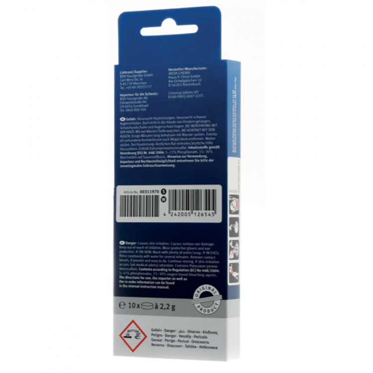 Bosch Rengjøring Tabletter Kaffemaskin / Kaffe Pad og Espresso Maskin 20 stk