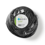 Nedis Skjøteledning fransk M - Fransk F | Type F (CEE 7/7) | Jordet Kontakt | 20.0 m | 3680 W | 250 V - 50/60 Hz | Type av jording: Sidekontakter | Uttaksvinkel: 90 ° | IP44 | H07RN-F 3G1.5 | Enhetens strømuttak: 1 | Sort