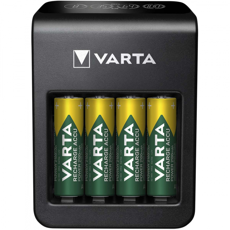 Varta NiMH LCD-plugglader+ (AA, AAA & 9 Volt) inkludert 4x AA 2100 mAh
