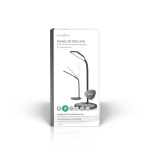 Nedis LED-lampe med trådløs lader | Dimmer - På produkt | LED / Qi | 10 W | Med dimming | Kald Hvit / Natural Hvit / Varm Hvit | 2700 - 6500 K