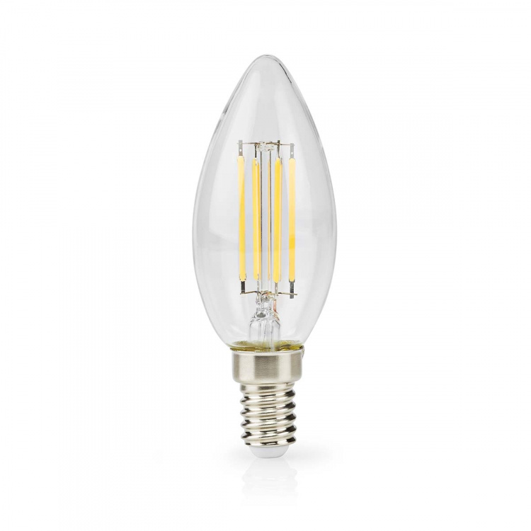 Nedis LED lyspære E14 | Lyshvit | 4.5 W | 470 lm | 2700 K | Dimbar | Varm Hvit | Retro Style | 1 stk. | Klart