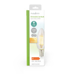 Nedis LED lyspære E14 | Lyshvit | 4.5 W | 470 lm | 2700 K | Dimbar | Varm Hvit | Retro Style | 1 stk. | Klart