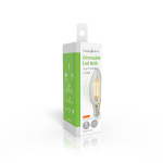 Nedis LED lyspære E14 | Lyshvit | 4.5 W | 470 lm | 2700 | Dimbar | Varm Hvit | Retro Style | 1 stk. | Klart