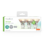 Nedis LED pære GU10 | Spot | 4.5 W | 345 lm | 2700 K | Varm Hvit | Retro Style | 3 stk
