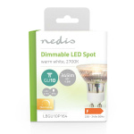 Nedis LED pære GU10 | Spot | 4.5 W | 345 lm | 2700 K | Dimbar | Varm Hvit | Retro Style | 1 stk