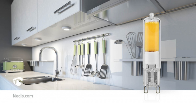 Nedis LED pære G9 | 4 W | 400 lm | 2700 K | Varm Hvit | Antall lamper i pakningen: 1 stk Nedis LED pære G9 | 4 W | 400 lm | 2700 K | Varm Hvit | Antall lamper i pakningen: 1 stk