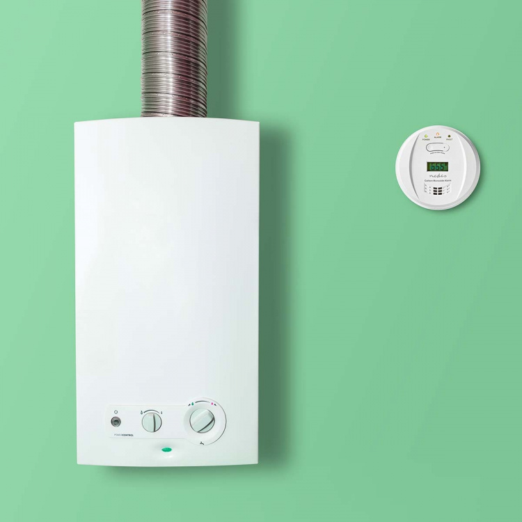 Nedis Karbonmonoksid Alarm | Batteri drevet | batteritid opp til: 5 år | Med pause knapp | Med test knapp | 85 dB | Hvit