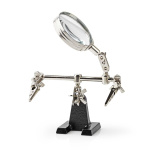 Nedis Hjelper tredje hånd med forstørrelsesglass | Crocodile clips | Sølv