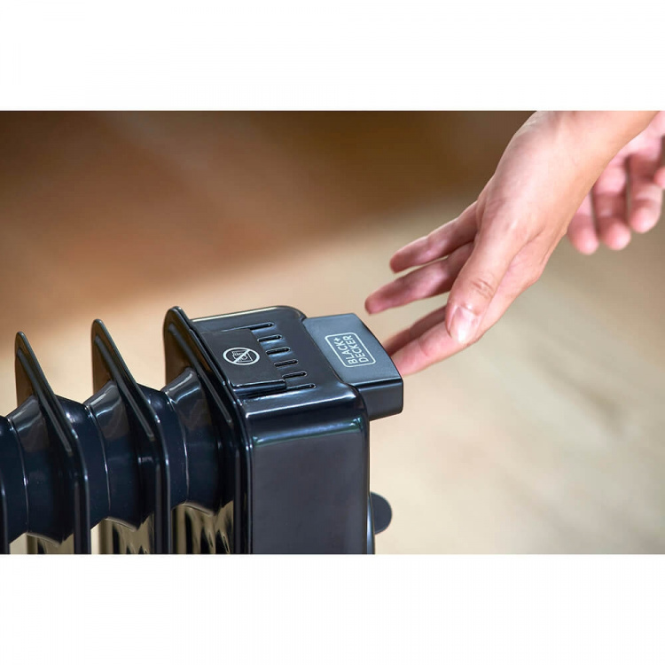 BLACK+DECKER Oil Heater 2000W Svart BLACK+DECKER Oil Heater 2000W Svart