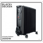 BLACK+DECKER Oil Heater 2000W Svart BLACK+DECKER Oil Heater 2000W Svart