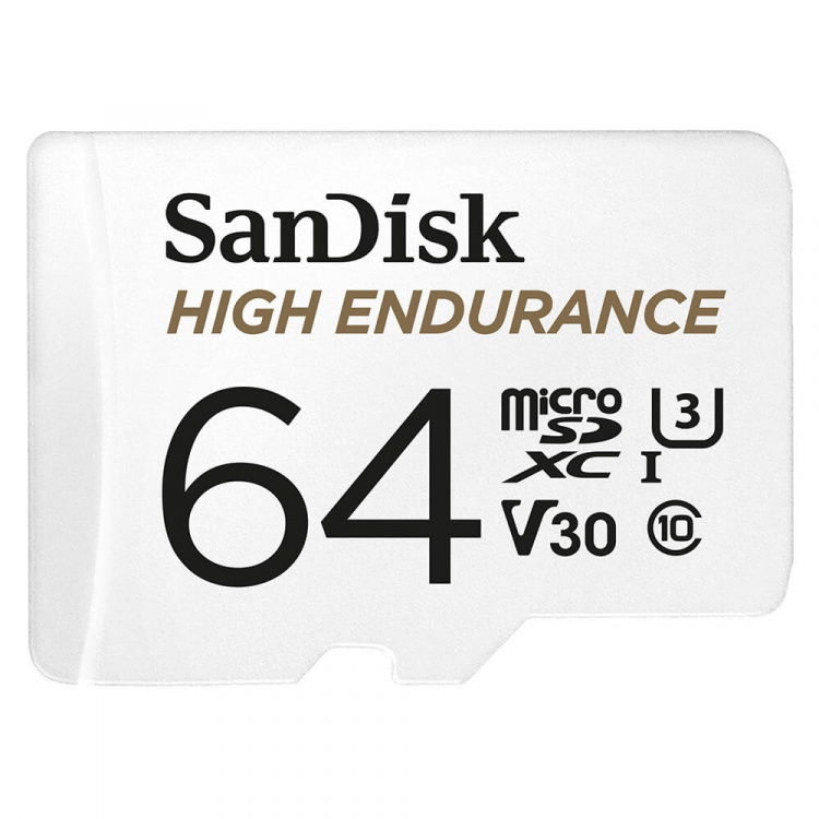 SANDISK Minnekort MicroSDXC 64GB High Endurance med adap SANDISK Minnekort MicroSDXC 64GB High Endurance med adap