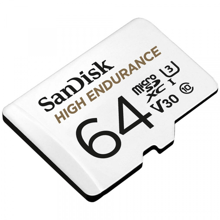 SANDISK Minnekort MicroSDXC 64GB High Endurance med adap SANDISK Minnekort MicroSDXC 64GB High Endurance med adap