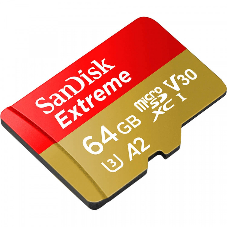 SanDisk MicroSDXC Extreme 64GB 170MB/s A2 C10 V30 UHS-I U3 SanDisk MicroSDXC Extreme 64GB 170MB/s A2 C10 V30 UHS-I U3
