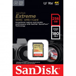 SanDisk SDXC Extreme 256GB 180MB/s UHS-I C10 V30 U3 SanDisk SDXC Extreme 256GB 180MB/s UHS-I C10 V30 U3