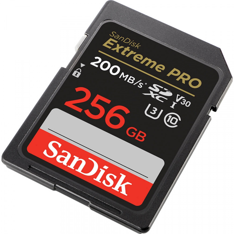 SanDisk SDXC Extreme Pro 256GB 200MB/s UHS-I C10 V30 U3