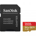 MicroSDXC Extreme 64 GB adapter 170 MB/s A2 C10 V30