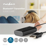 Nedis Bluetooth®-sender | Koblingsinngang: 1x AUX / 1x USB | SBC | Opptil 1 enhet | Sort