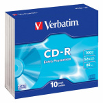 CD-R 52x 700 MB 10 Pakke Slim Case Extra Protection