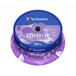 DVD+R AZO 16x 4.7GB 25 Pakke Spindel Matt Sølv