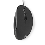 Nedis Wired Mouse | DPI: 1200 / 1800 / 2400 / 3600 dpi | Justerbar DPI | Antall knapper: 6 | Programmerbare knapper | Right-Handed | 1.60 m