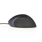 Nedis Wired Mouse | DPI: 1200 / 1800 / 2400 / 3600 dpi | Justerbar DPI | Antall knapper: 6 | Programmerbare knapper | Right-Handed | 1.60 m
