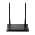 Edimax 4-i-1 N300 Wi-Fi-ruter, tilgangspunkt, Range Extender, Wi-Fi Bridge og WISP Black