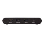 uSB-skrivbord 4-port USB Hub Aluminium/Svart