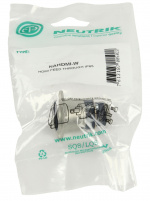 Neutrik HDMI-gjennomføringsadapter, svart D-formet hus