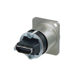 Neutrik HDMI-gjennomføringsadapter, svart D-formet hus