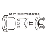 Neutrik HDMI-gjennomføringsadapter, svart D-formet hus