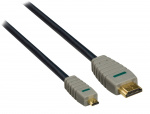 Bandridge High Speed HDMI-Kabel med Ethernet HDMI Kontakt - HDMI Micro Han 2.00 m Blå