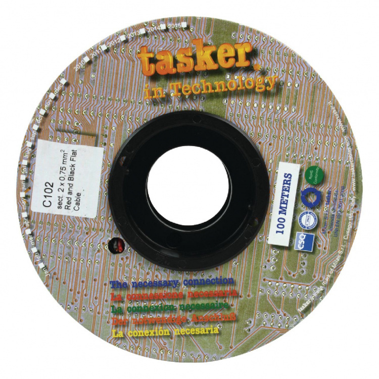 Tasker Speaker Kabel på Snelle 2x 0.75 mm² 100 m Sort/Rød