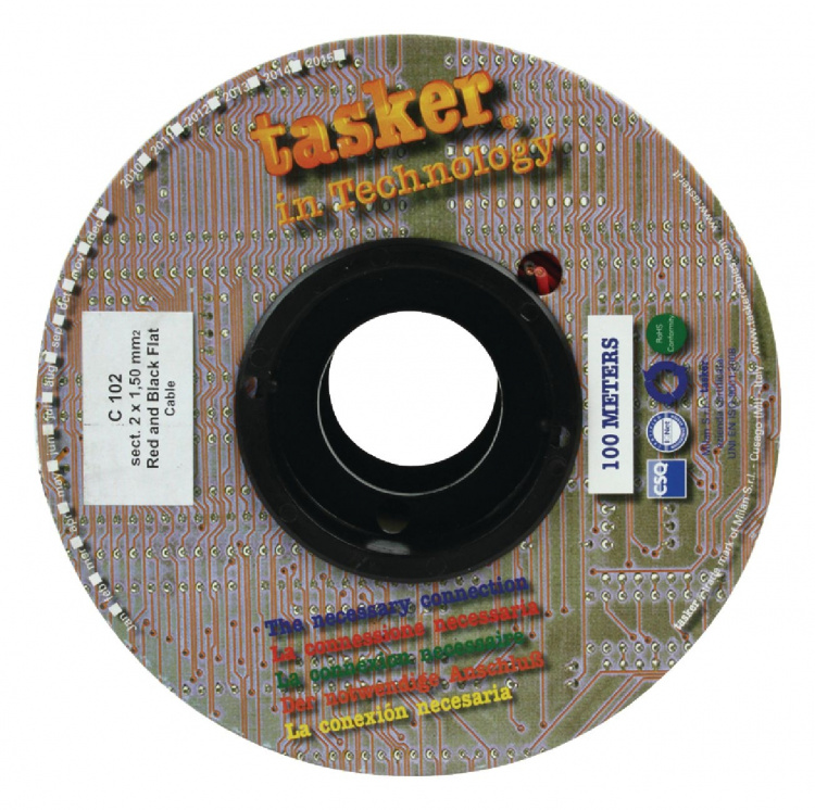 Tasker Speaker Kabel på Snelle 2x 1.50 mm² 100 m Sort/Rød