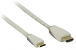 Bandridge High Speed HDMI-Kabel med Ethernet HDMI Kontakt - HDMI Mini Han 1.00 m Hvit
