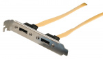 Valueline SATA 6 Gb/s Kabel Internal 2 stk. SATA 7-Pinners, Hun - 2 stk. SATA 7-Pinners, Brakett 0.50 m Gul