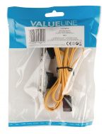 Valueline SATA 6 Gb/s Kabel Internal 2 stk. SATA 7-Pinners, Hun - 2 stk. SATA 7-Pinners, Brakett 0.50 m Gul