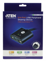 ATEN 2-port USB-Omkopplare Svart